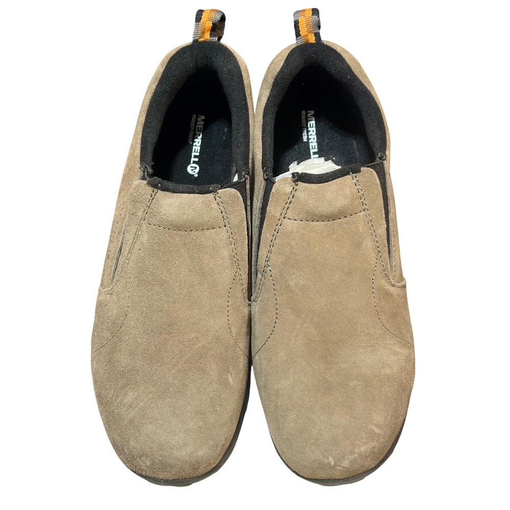 Merrell Jungle Moc Men 7 Brown Suede Leather Slip On Loafer Hiking Shoe J95635